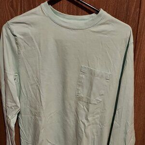 Goodfellow & Co Mint Green Long Sleeve Crew Neck Shirt W/Pocket